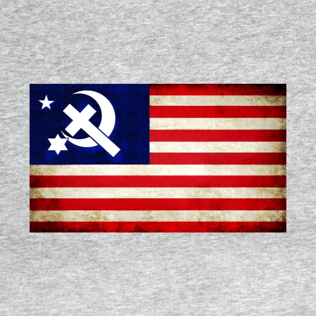 Democratic Socialist Party Flag of America by RockyHay